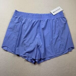 Athleta‎ Hustle 3" Shorts Purple Laser Cut Lined 1X NWT